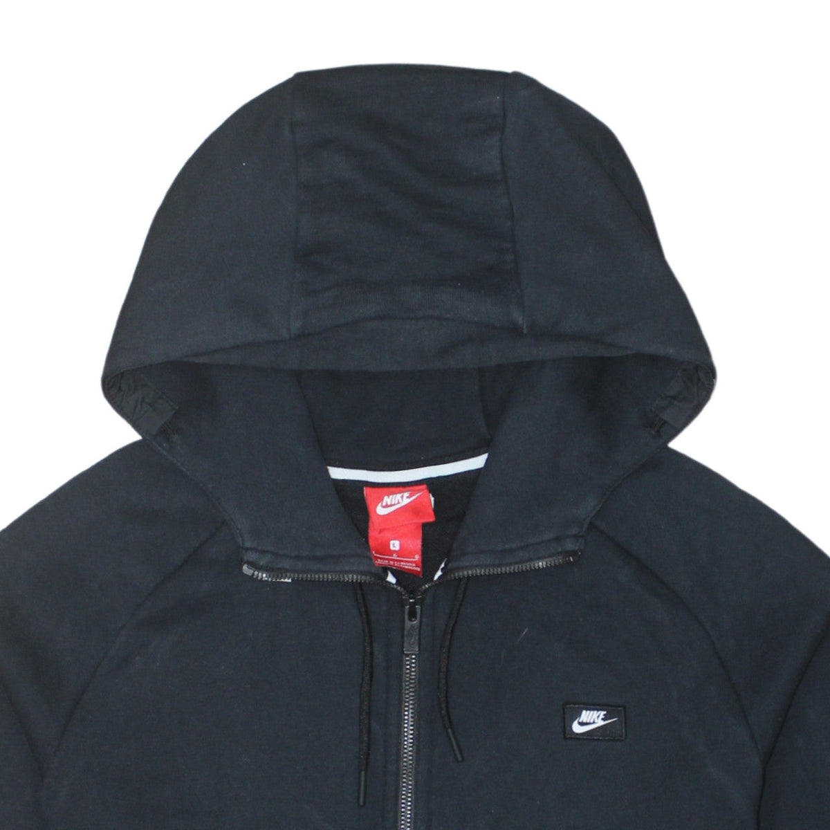 Additional view of Nike Men's Black Full Zip Hoodie, size L, Regular Fit