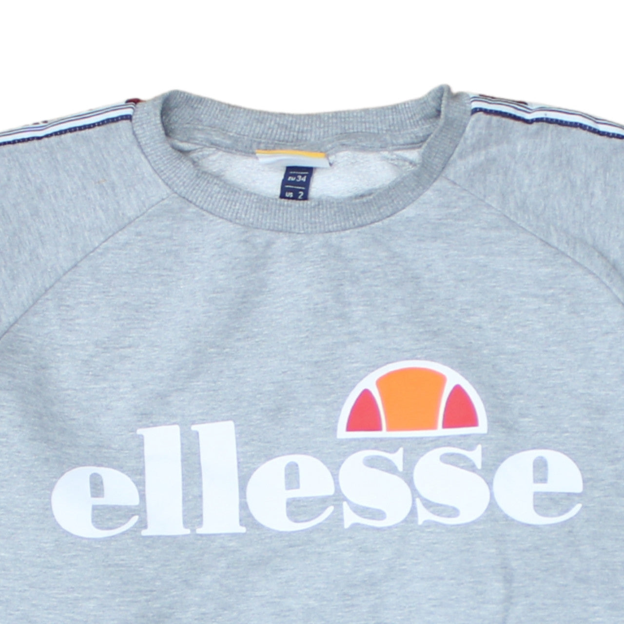 Additional view of Ellesse Women Grey Logo Pullover Sweatshirt UK 6 Cotton Blend
