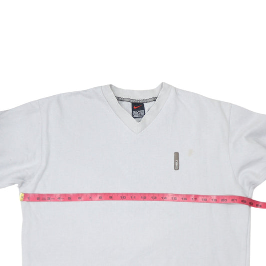 Nike Men's White V-Neck Pullover Sweatshirt Size M