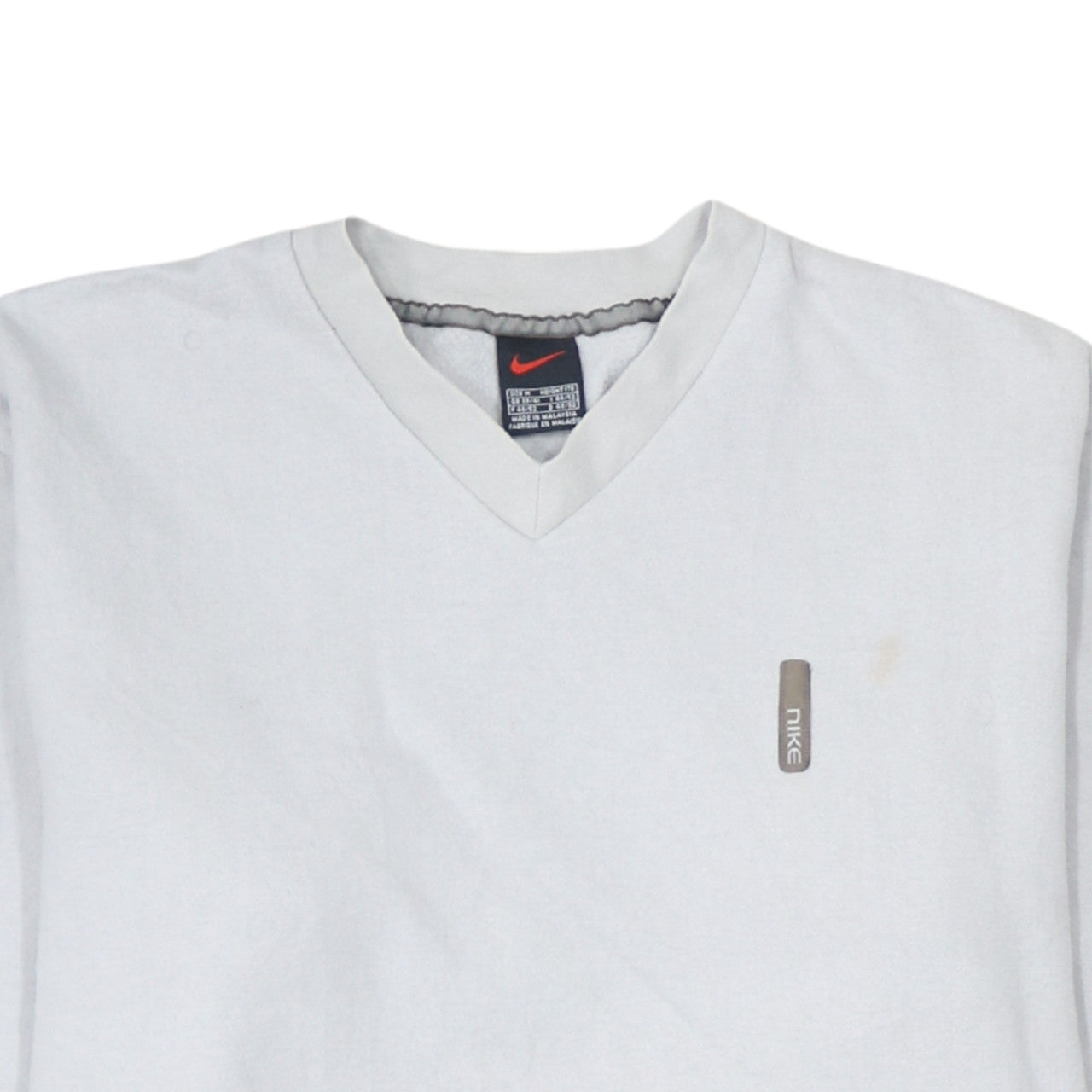 Nike Men's White V-Neck Pullover Sweatshirt Size M