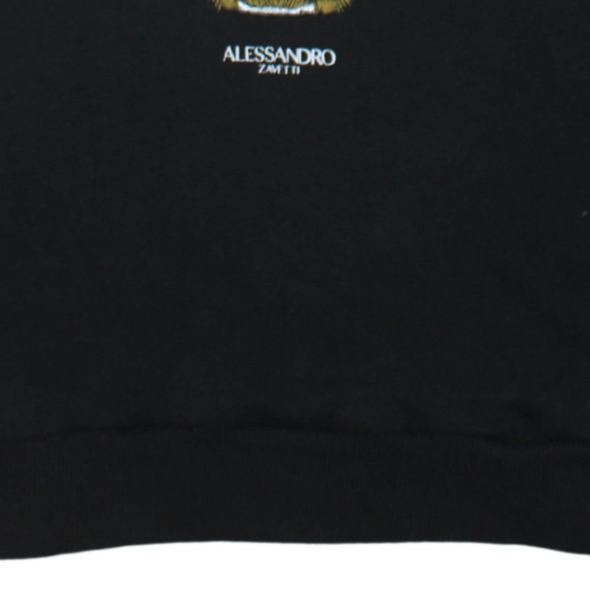 Additional view of Alessandro Zavetti Men's Black Tiger Embroidered Sweatshirt M