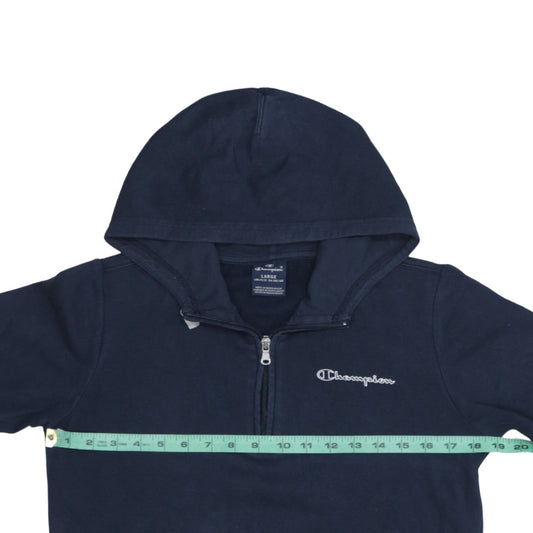 Champion Boys Blue 11-12 Years 1/4 Zip Pullover Hoodie