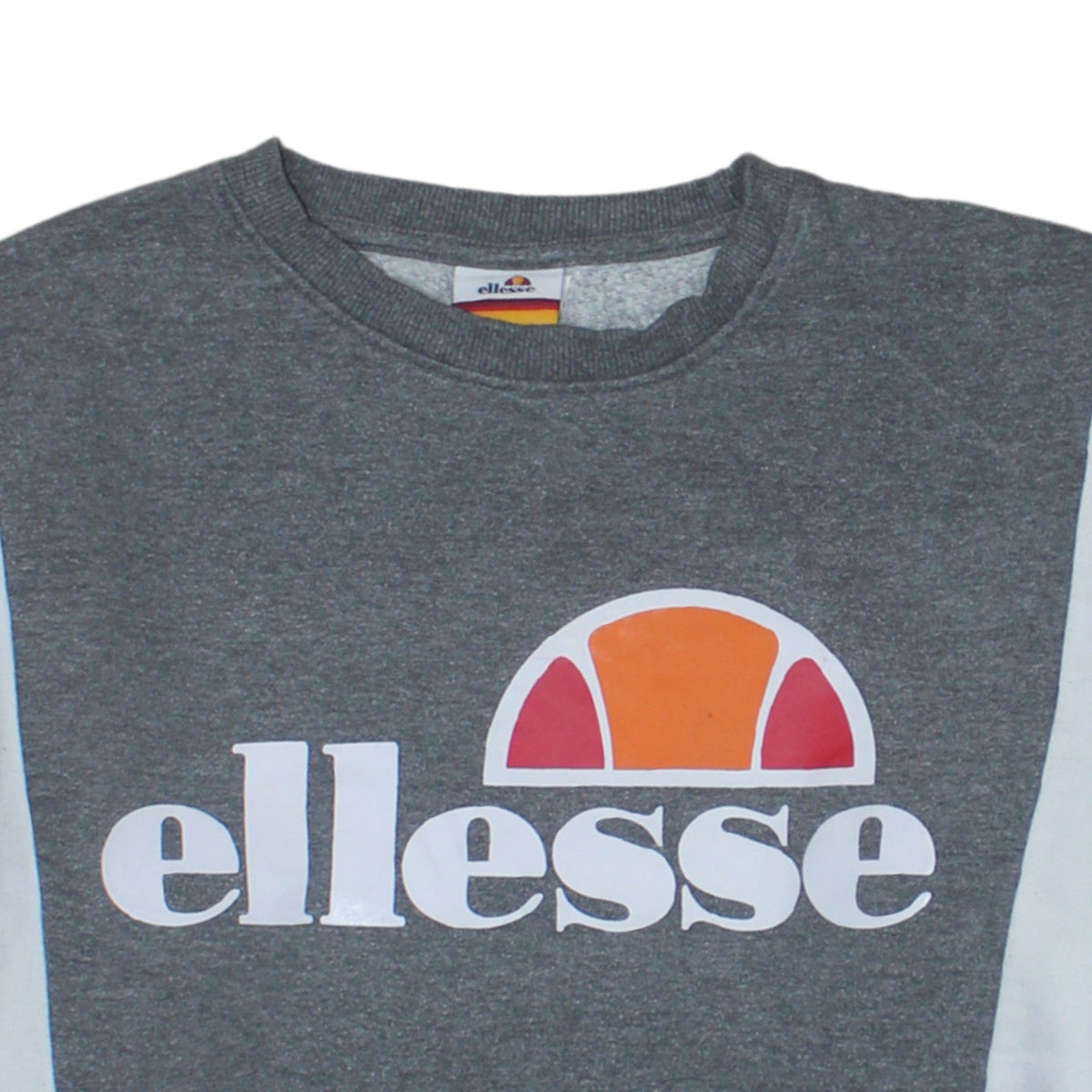 Additional view of Ellesse women’s grey colourblock logo sweatshirt uk 12 pullover