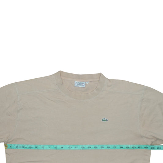 Lacoste Sport Men's Beige Short Sleeve Crew Neck T-Shirt Size L