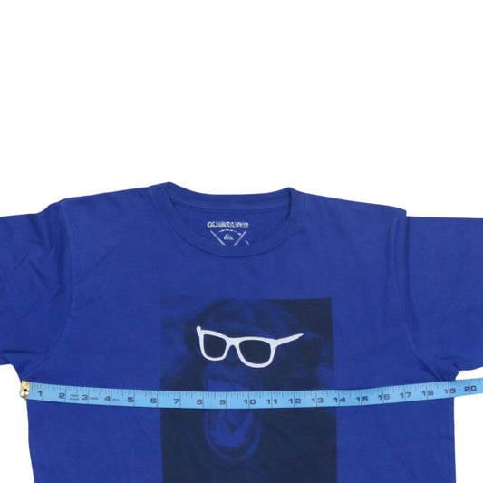 Quiksilver Teens Blue Graphic Monkey RAD! Cotton T-Shirt Size 16