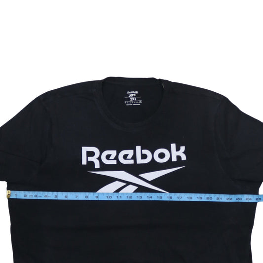 Reebok Men’s Black 2XL Graphic Logo Short Sleeve Cotton T-Shirt