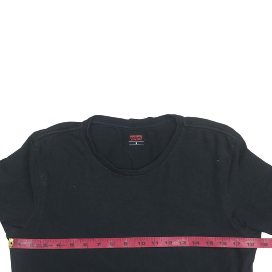 Levi's Men's Black Cotton Crew Neck Short Sleeve T-Shirt M