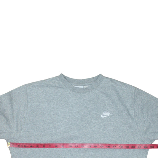 Nike Men's Grey Crew Neck Pullover Sweatshirt Size S