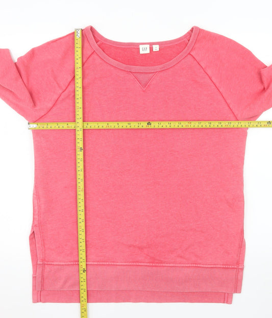 GAP Men’s Pink Pullover Sweatshirt M Cotton Blend Crew Neck