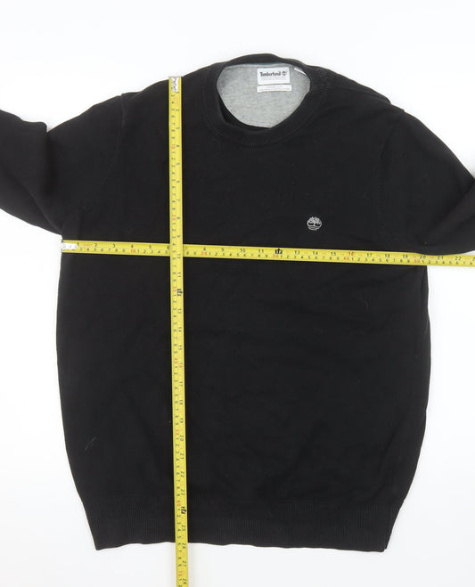 Timberland Men's Black Cotton Crew Neck Pullover Jumper M