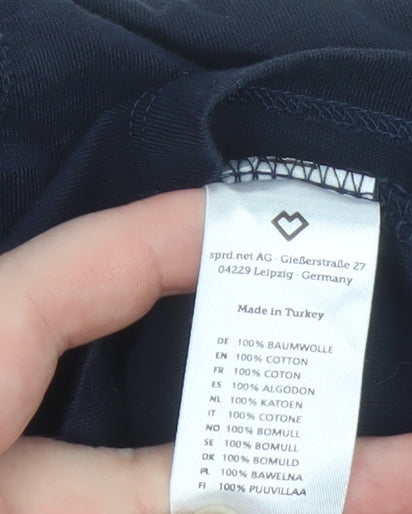 Additional view of Spreadshirt Premium Men's Navy Graphic Print Cotton T-Shirt L