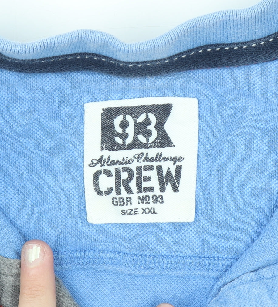 Additional view of Crew 93 Men's Blue 2XL Atlantic Challenge Polo Shirt