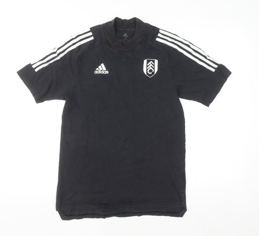 Adidas Mens Black Small Fulham FC Short Sleeve Sports T-Shirt
