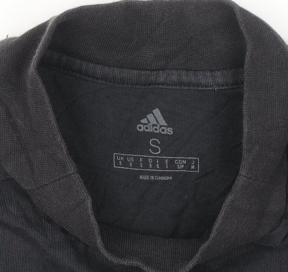 Adidas Mens Black Small Fulham FC Short Sleeve Sports T-Shirt