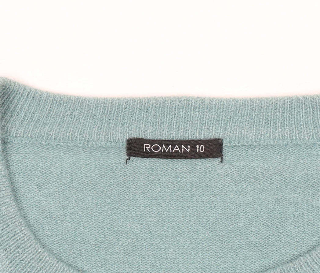 Additional view of Roman Women Green Crew Neck Long Sleeve Acrylic jumper, size 10