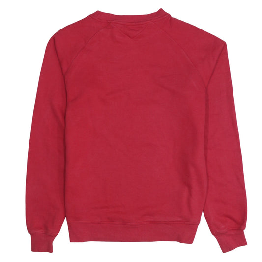 Tommy Hilfiger Men's Red Small Crew Neck Cotton Sweatshirt