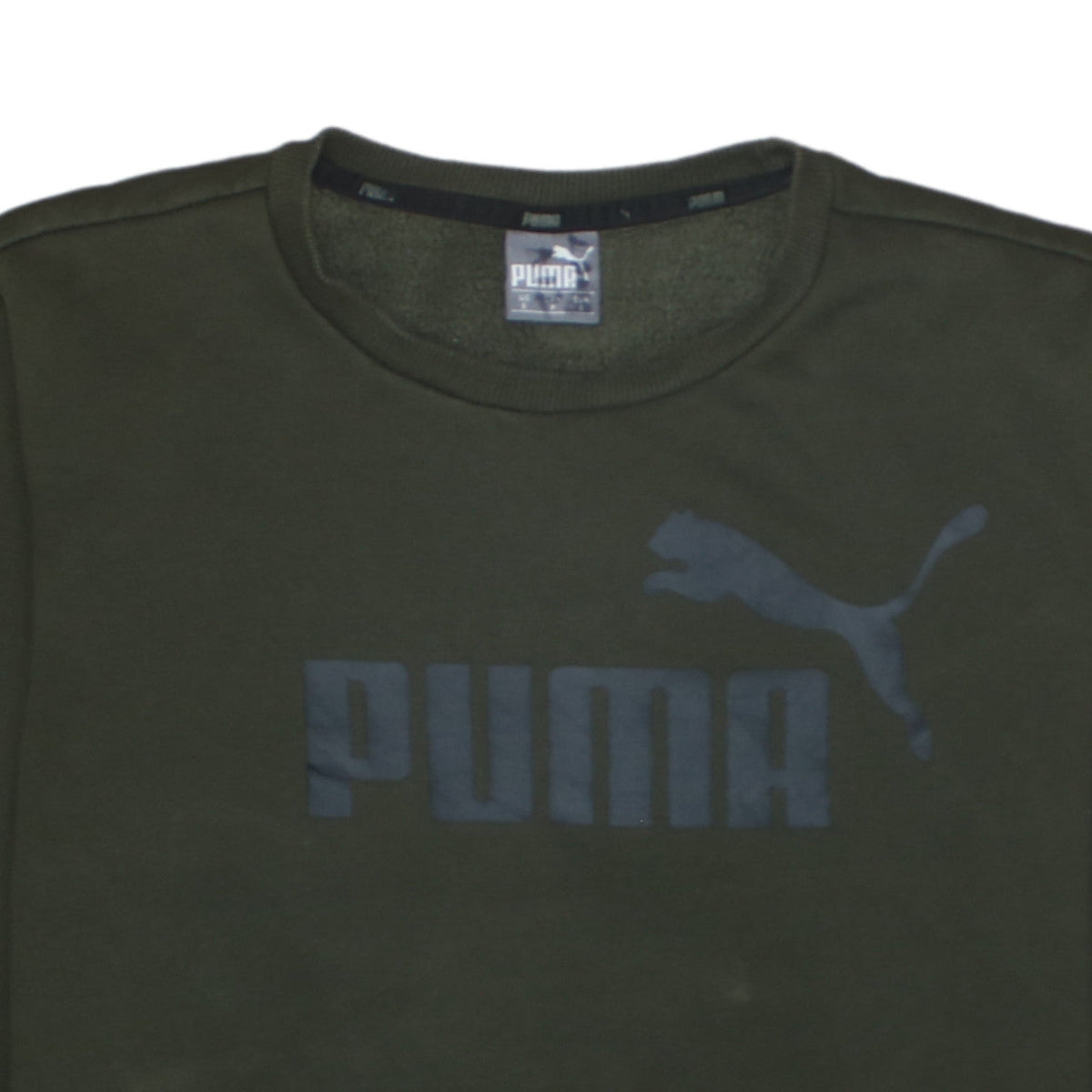 Additional view of Puma Men's Green Small Crew Neck Pullover Sweatshirt