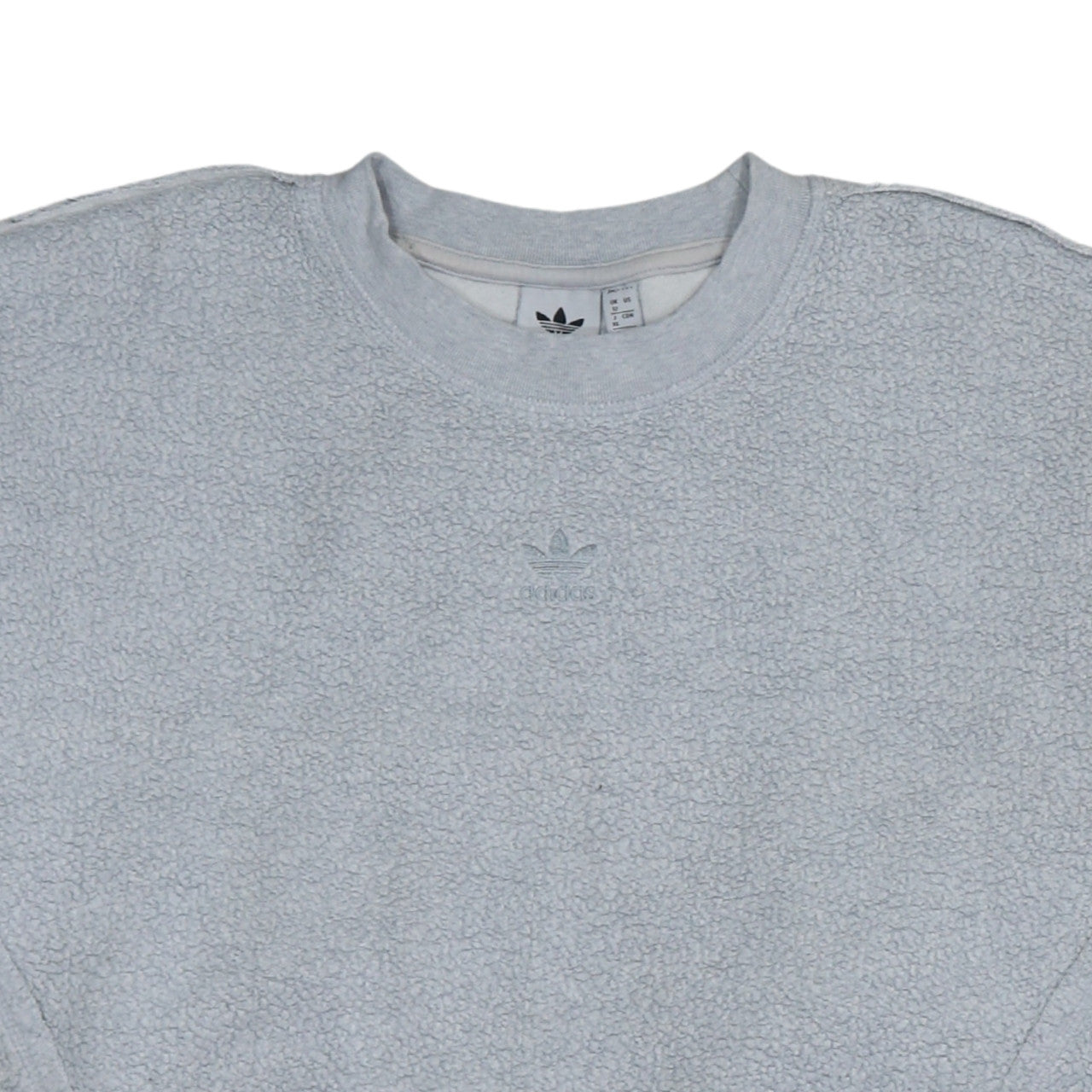 Adidas Women Grey Crew Neck Pullover Sweatshirt Size 12