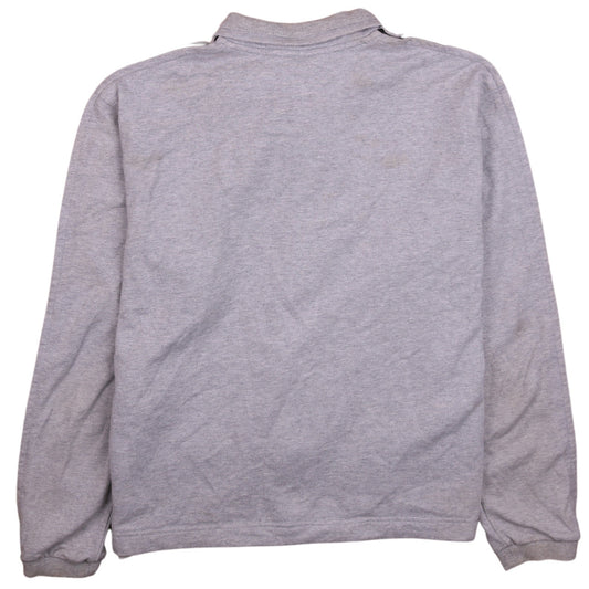 Nike Men's Grey Full Zip Collared Sweatshirt Size M