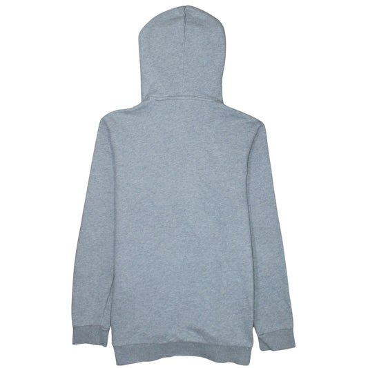 Adidas Men's Grey Pullover Hoodie Small Logo Sports Fleece Sweatshirt