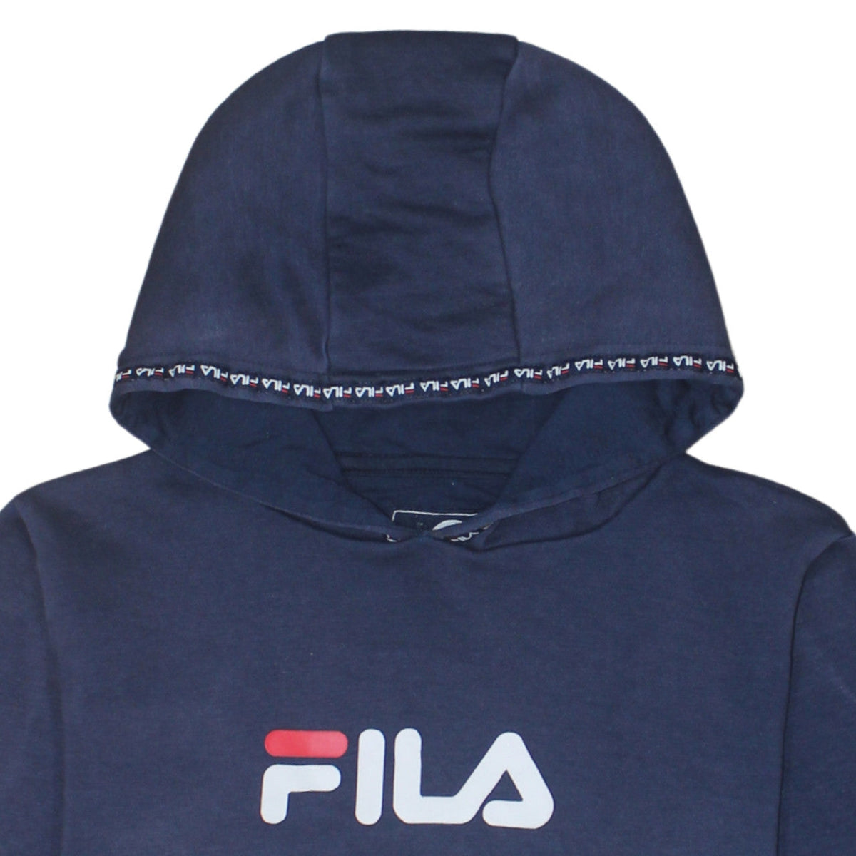 Additional view of Fila boys’ navy blue pullover hoodie 13-15 years logo cotton blend