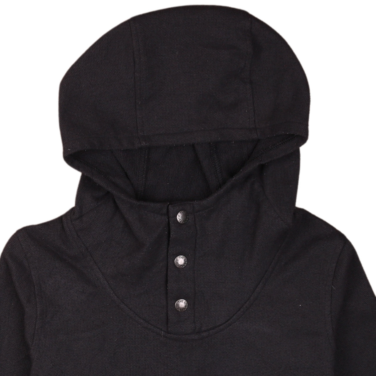 The North Face Womens Black Small Henley Hoodie Fleece Pullover