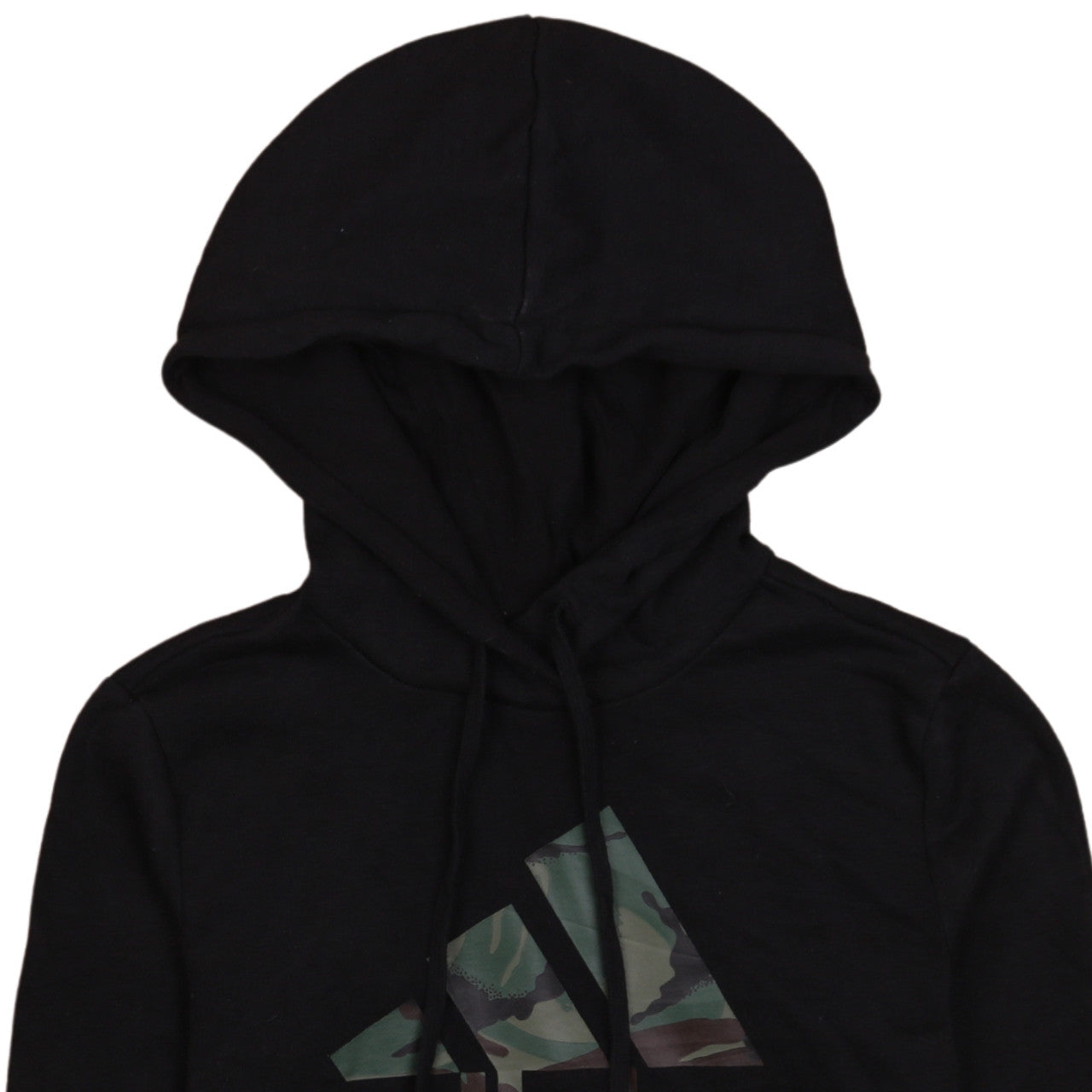 Adidas Womens Black Camo Logo Pullover Hoodie XS