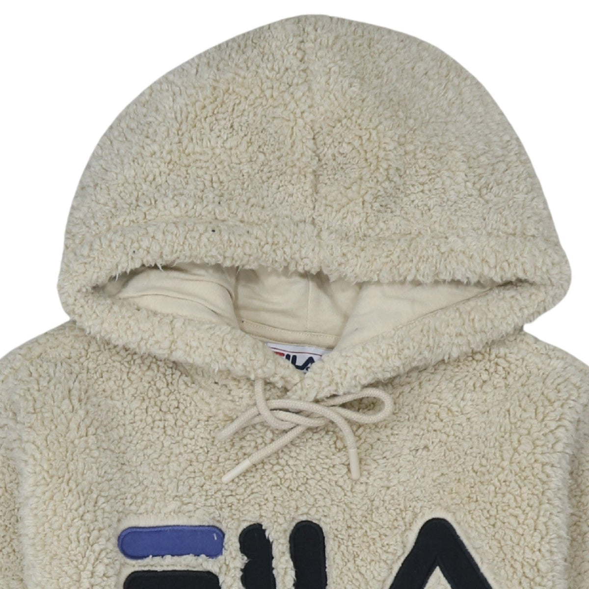 Additional view of Fila Women Beige Pullover Hoodie Sherpa Fleece Small Winter Casual