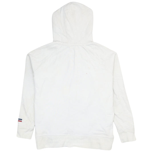 Levi's Men's White Pullover Hoodie M Logo Graphic Cotton Blend