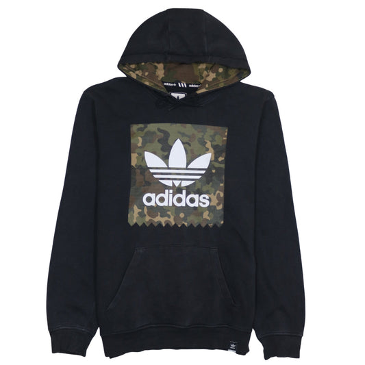 Adidas Mens Black Camouflage Logo Pullover Hoodie Size S
