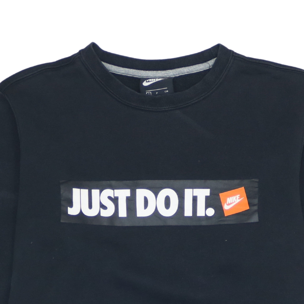 Additional view of Nike Men's Black Just Do It Pullover Crew Neck Sweatshirt, size S