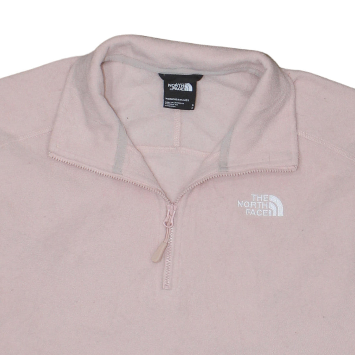 Additional view of The North Face Women Pink Fleece Pullover Sweatshirt Small 1/4 Zip