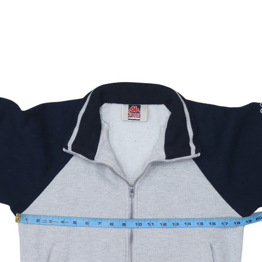 Kappa Men Grey Full Zip Sweatshirt Medium Classic Sportswear