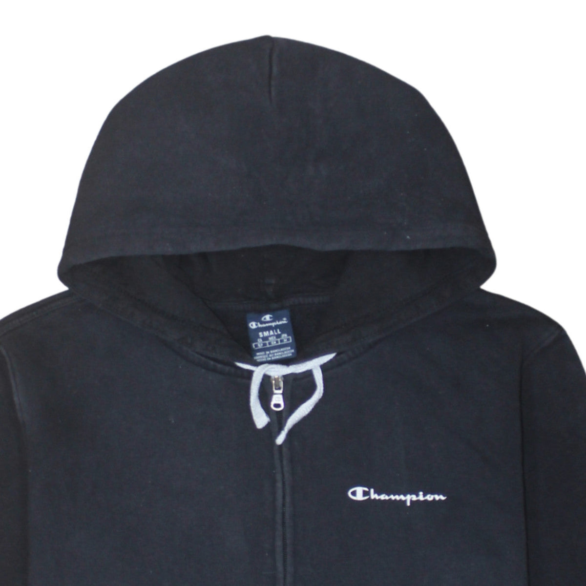 Additional view of Champion Men's Black Small Full Zip Hoodie Fleece Sweatshirt