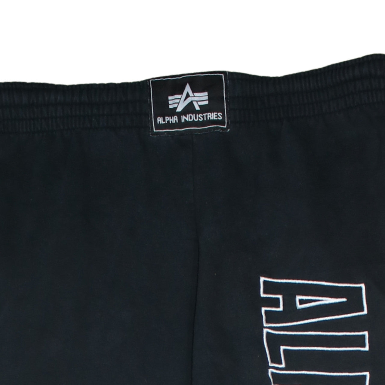 Alpha Industries Men's Black Sweatpants Medium Fleece Logo Joggers