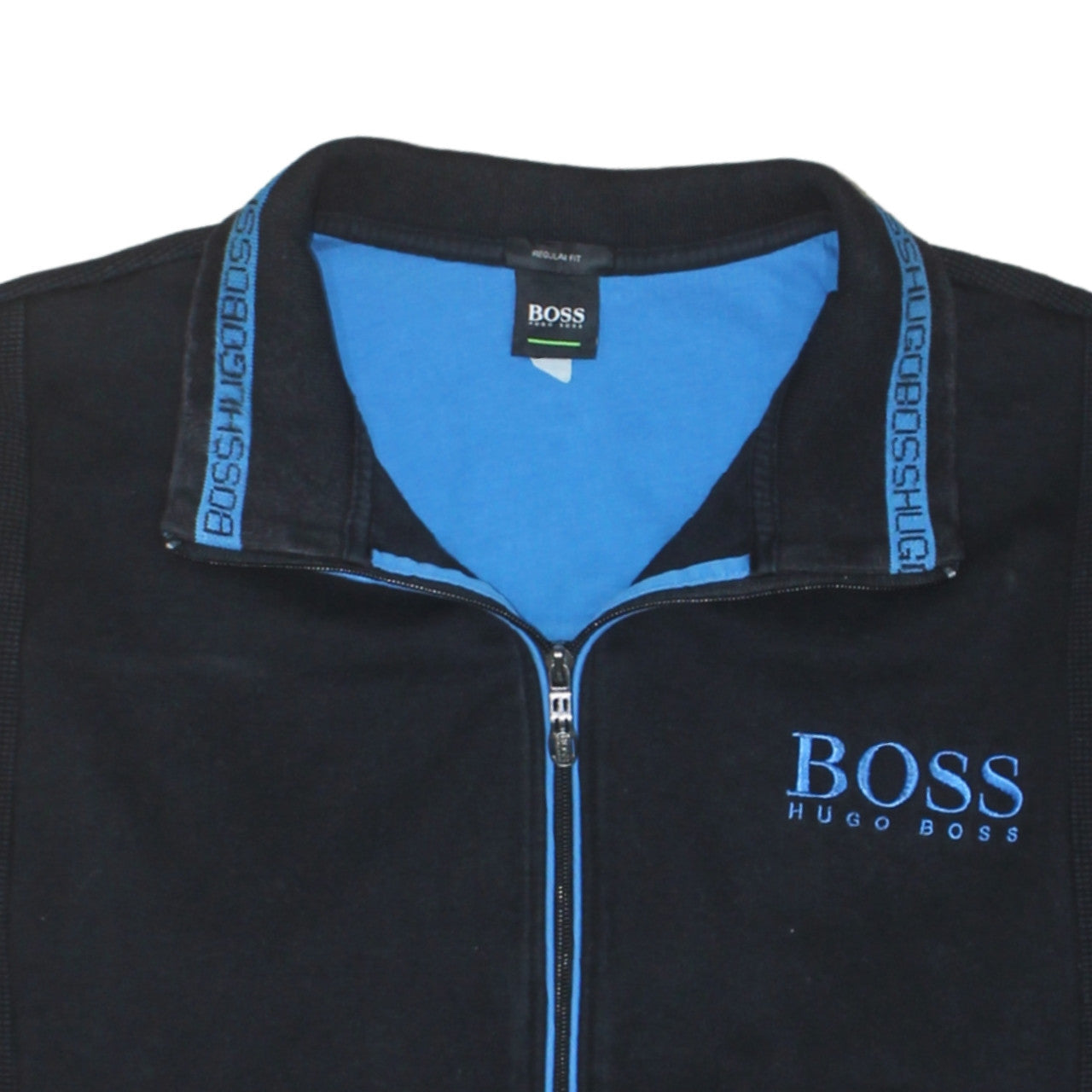 Hugo Boss Men's Black XL Full Zip Sweatshirt Regular Fit Designer Jacket
