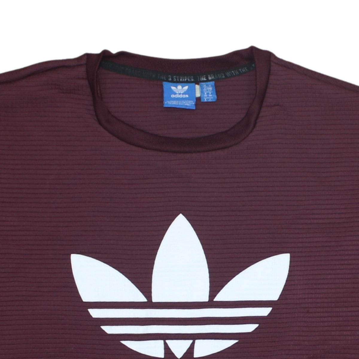 Additional view of Adidas women’s burgundy crew neck long sleeve sweatshirt, size UK 10