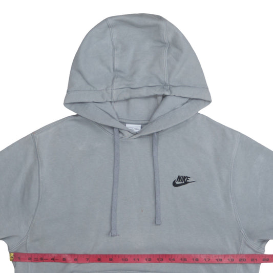 Nike Men Grey Pullover Hoodie Regular Fit S Fleece Sportswear