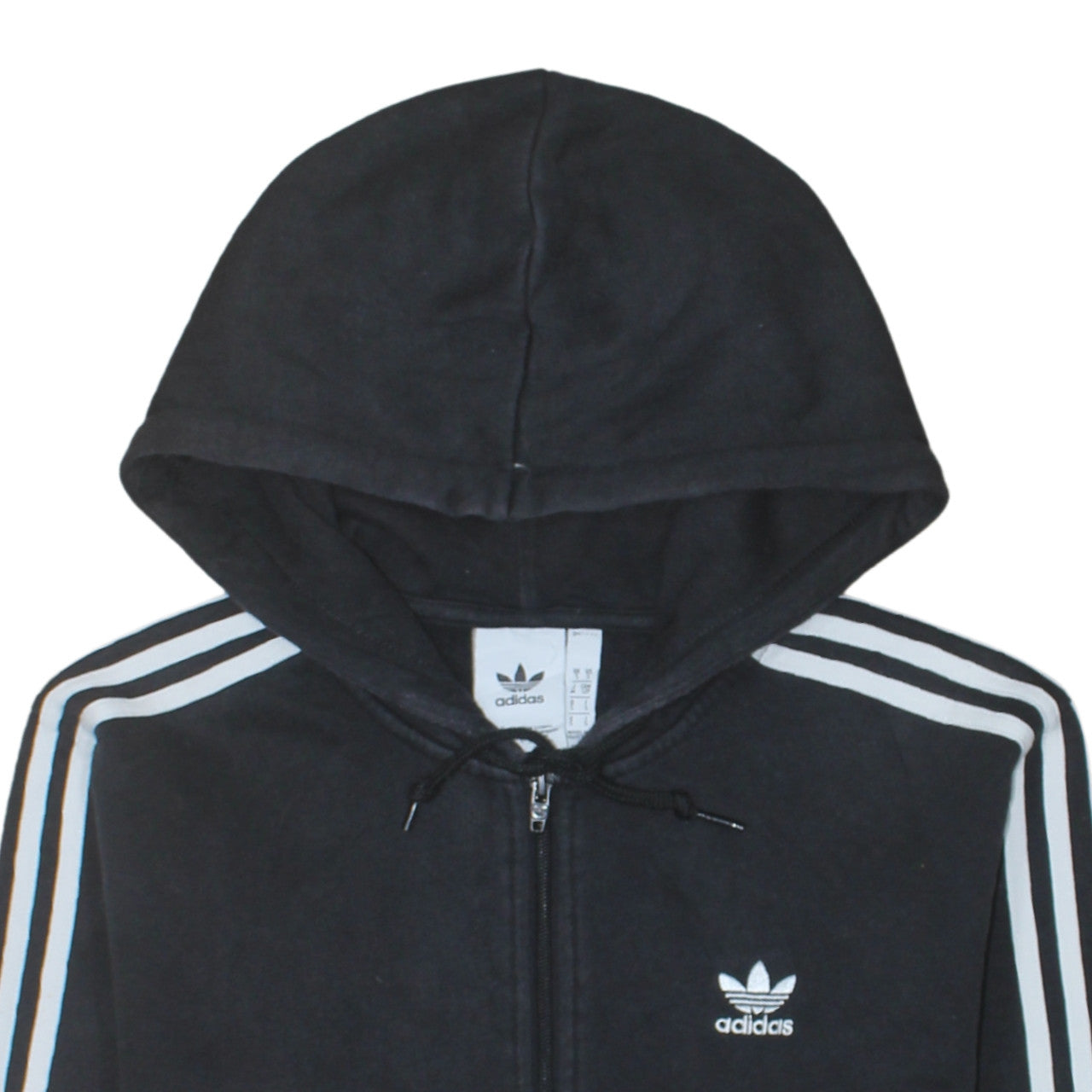 Adidas Men's Black Full Zip Hoodie Small Logo Sportswear