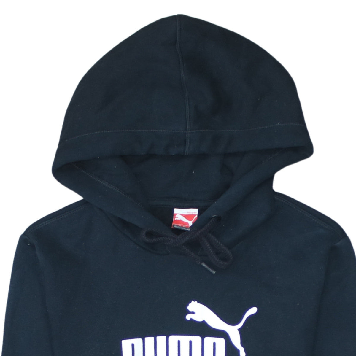 Additional view of Puma Women Black Small Pullover Hoodie Cotton Blend Logo Sweatshirt
