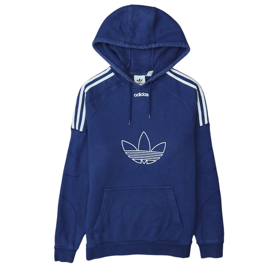 Adidas Men's Blue Pullover Hoodie Small Regular Fit Fleece Sportswear