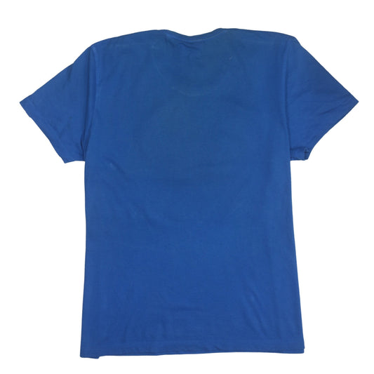 Adidas Men's Blue Graphic Print Crew Neck Short Sleeve T-Shirt XL