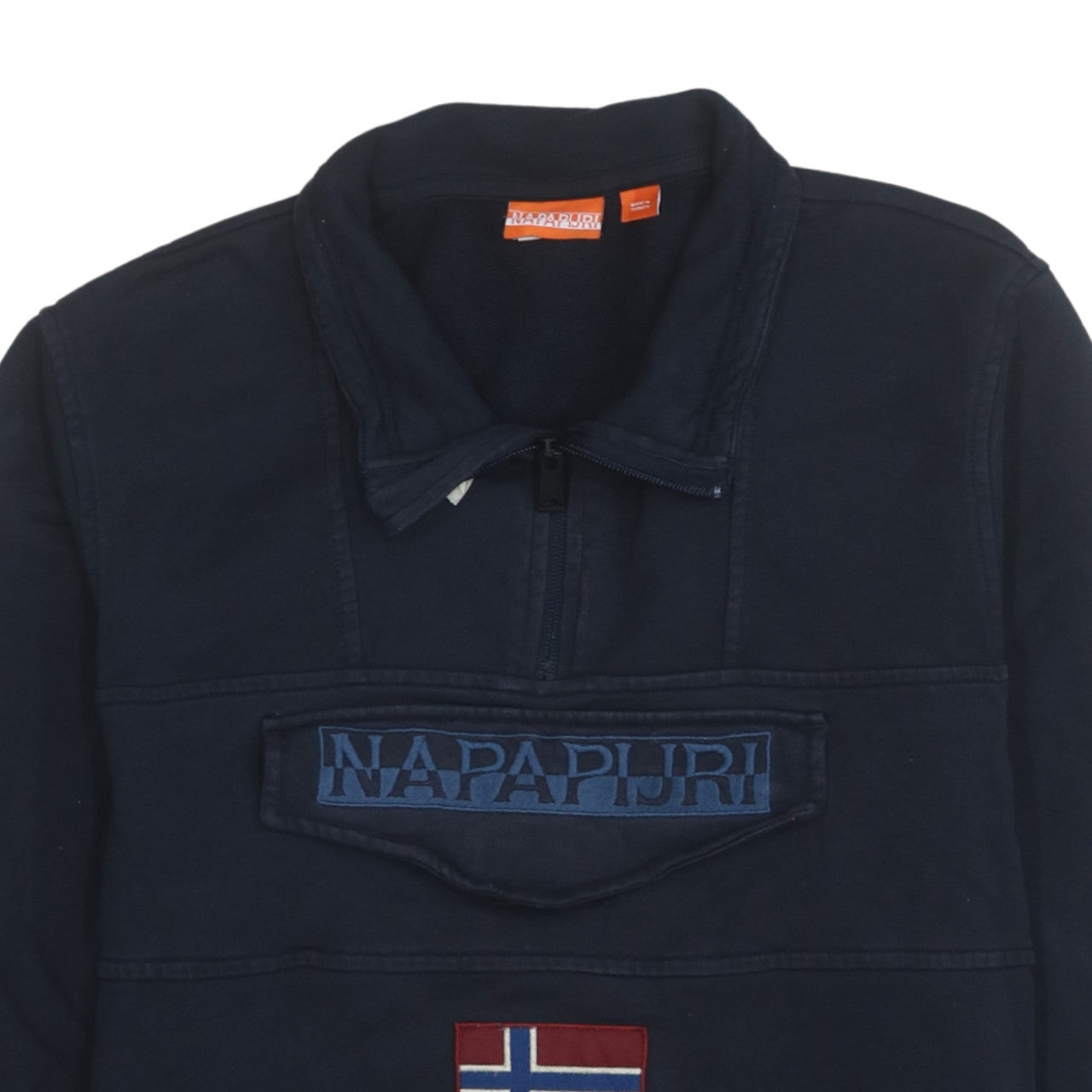Additional view of Napapijri Men's Blue 1/4 Zip Pullover Sweatshirt, size S