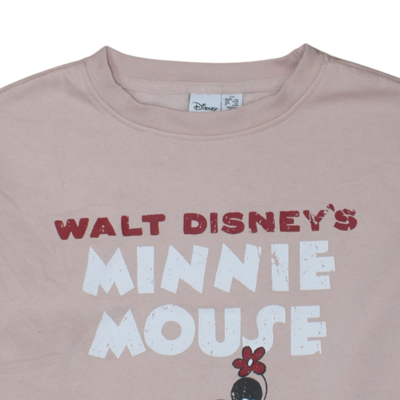 Disney Primark Cares Women Beige Minnie Mouse Pullover Sweatshirt 2XS
