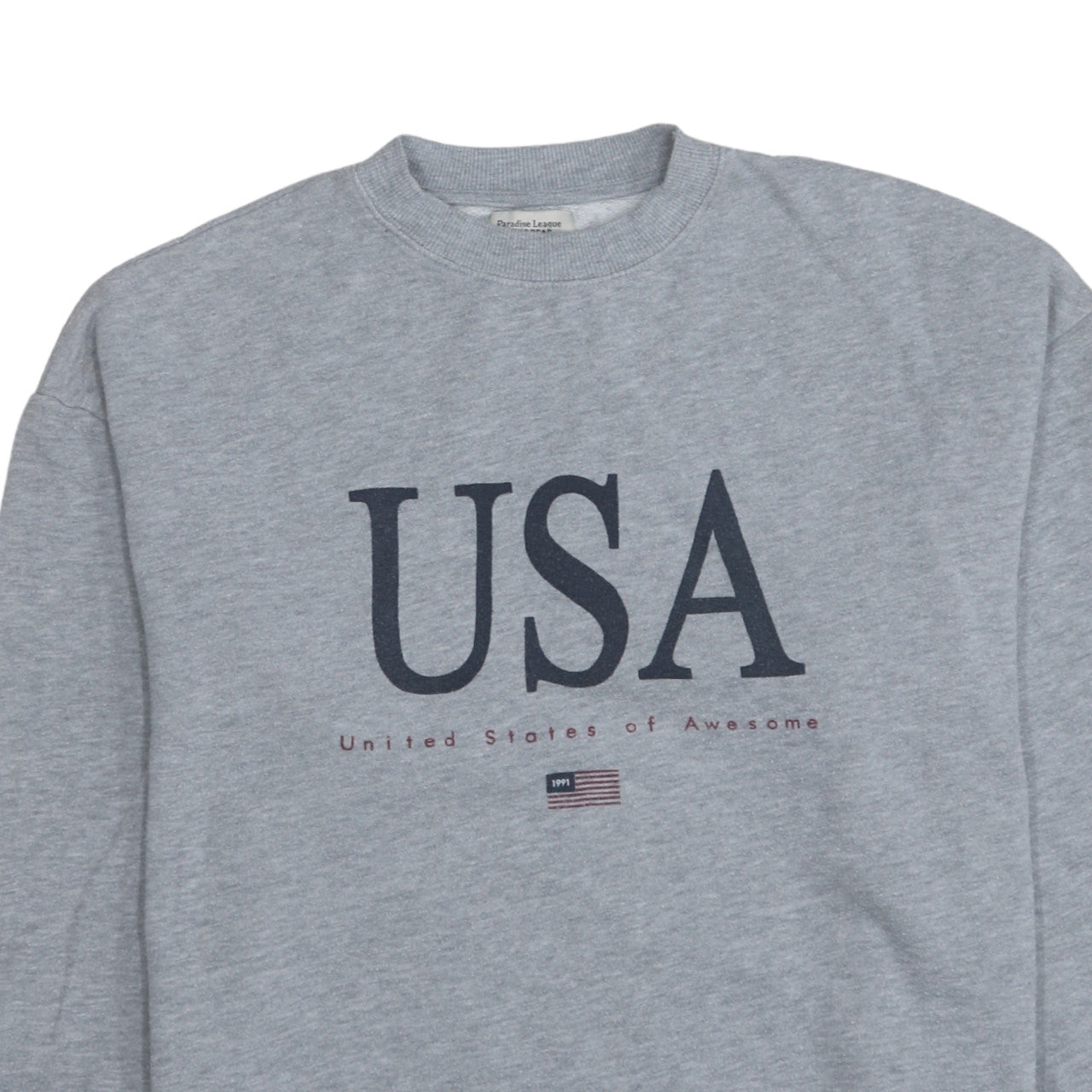 Additional view of Pull&Bear Women's Grey USA Graphic Pullover Sweatshirt Size Small