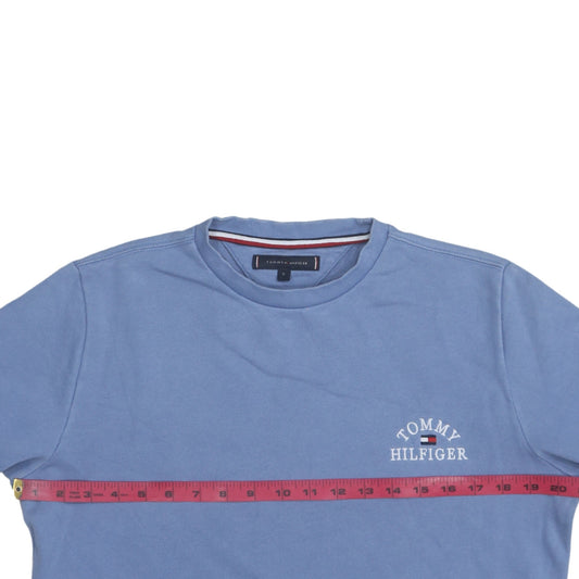 Tommy Hilfiger Men's Blue Crew Neck Cotton Sweatshirt S Regular
