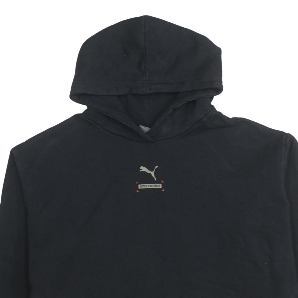 Additional view of Puma women’s black cropped hoodie l long sleeve pullover casual sportswear