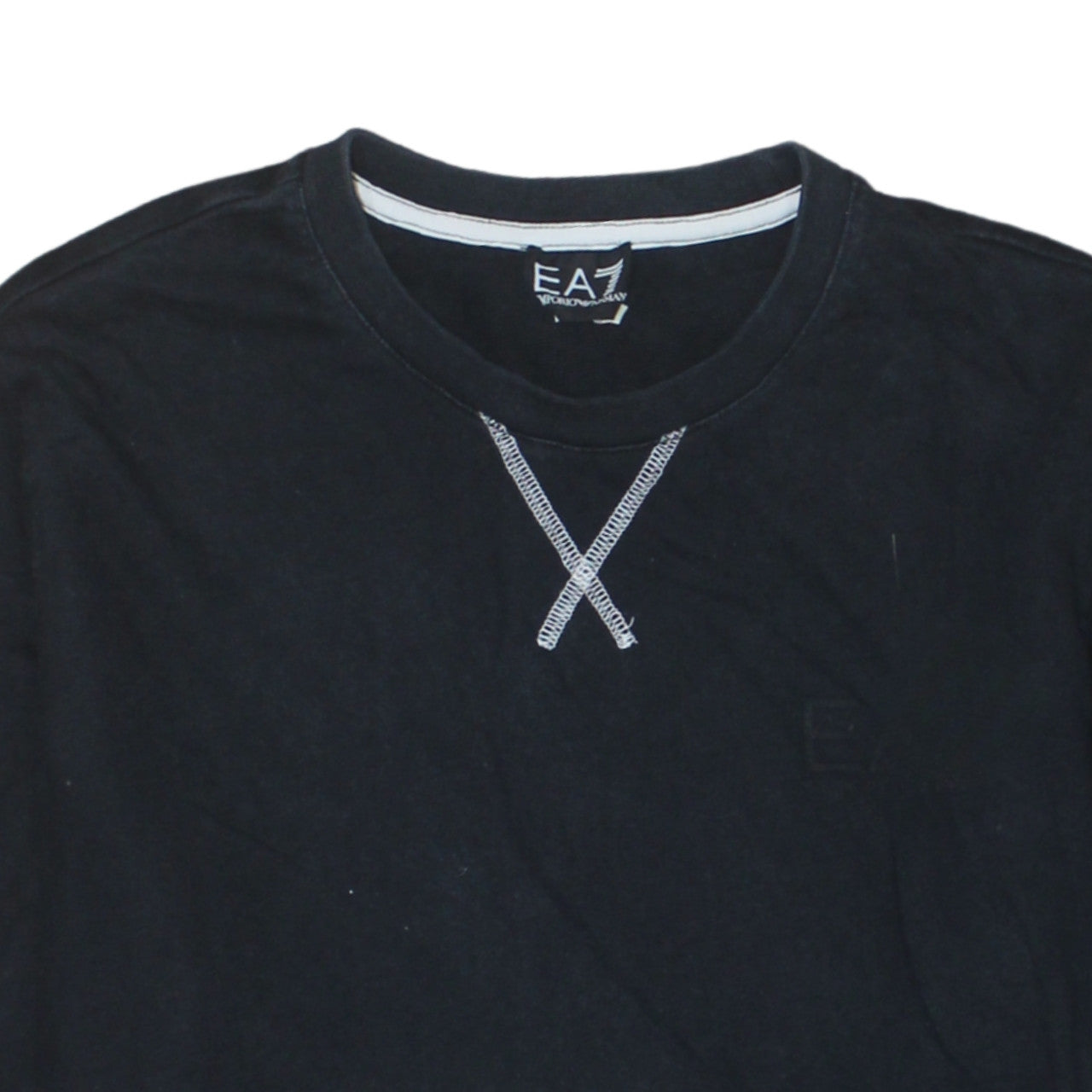 Additional view of Emporio Armani EA7 Men's Black Cotton Pullover Sweatshirt L
