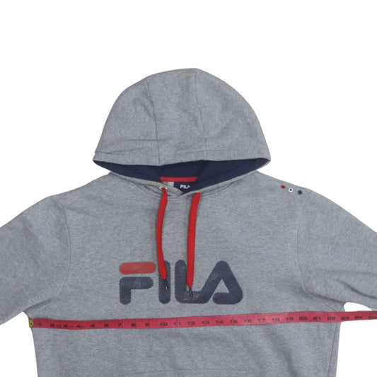 Fila Mens Grey Hoodie M Pullover Logo Hooded Sweatshirt