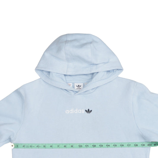 Adidas Girls Blue Pullover Hoodie XL 15-16 Years Logo Hooded Sweatshirt
